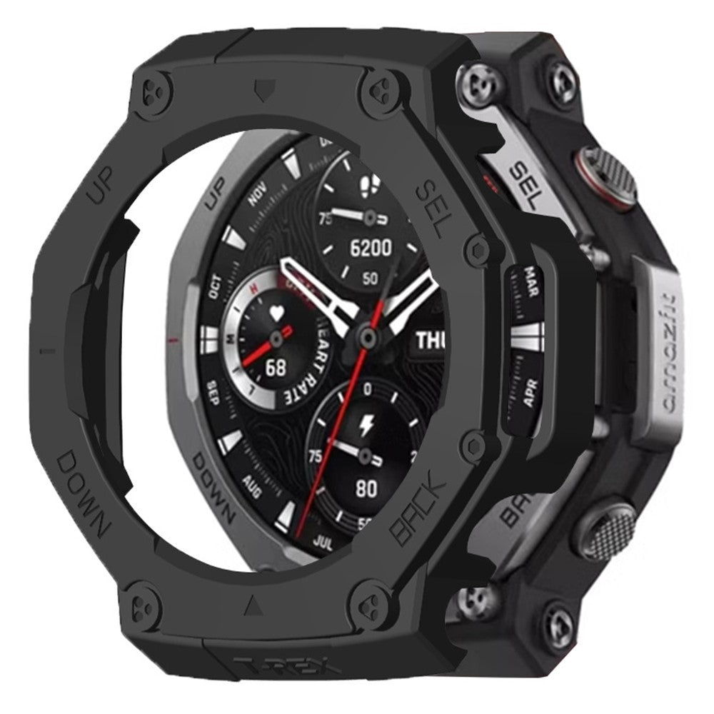 Huami Amazfit T-Rex 3 Watch Case Drop-Proof Hard PC Protective Cover - Black#serie_1
