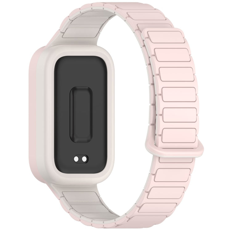 Xiaomi Smart Band 9 Active / Redmi Band 3 Silicone Watch Band Dual-Color Magnetic Reverse Buckle Wrist Strap - Oxford Pink  /  Starlight#serie_7