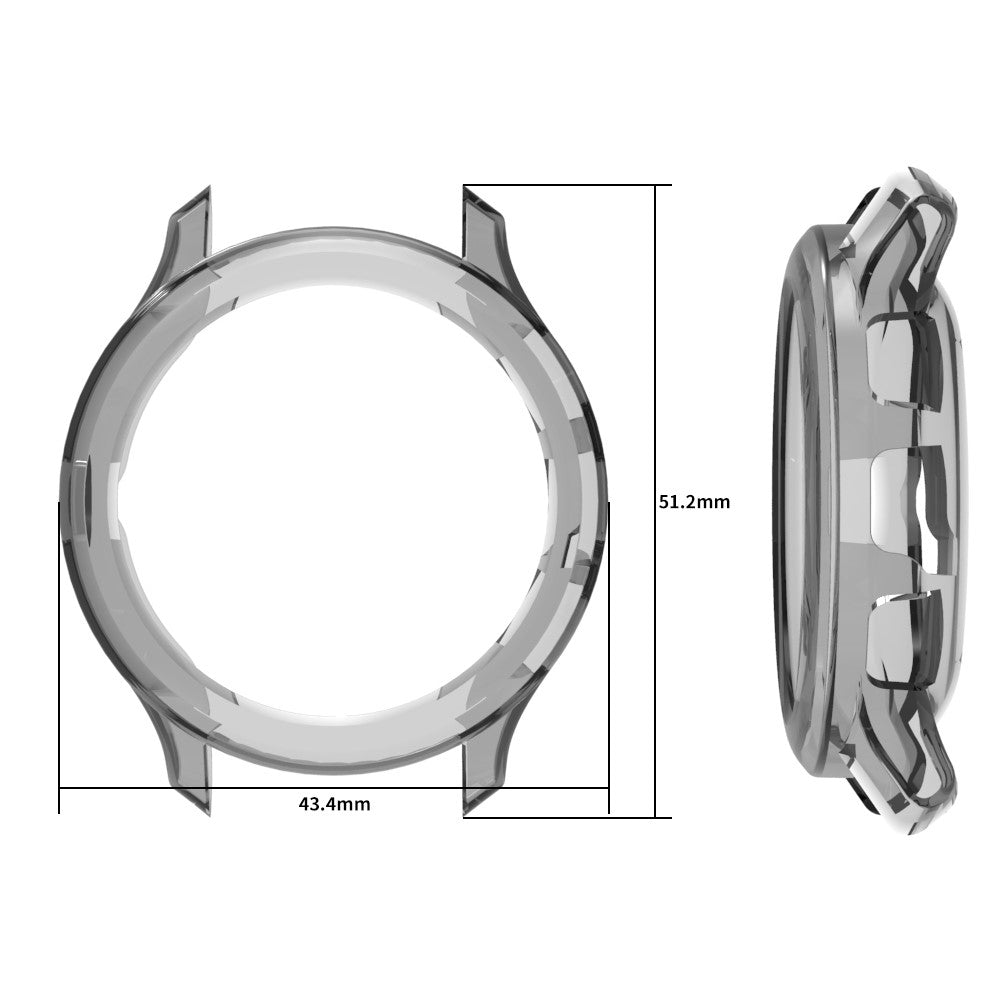 Garmin Venu 3S Half-Wrapped Case Hollow Flexible Shockproof Watch Cover - Transparent Purple#serie_5