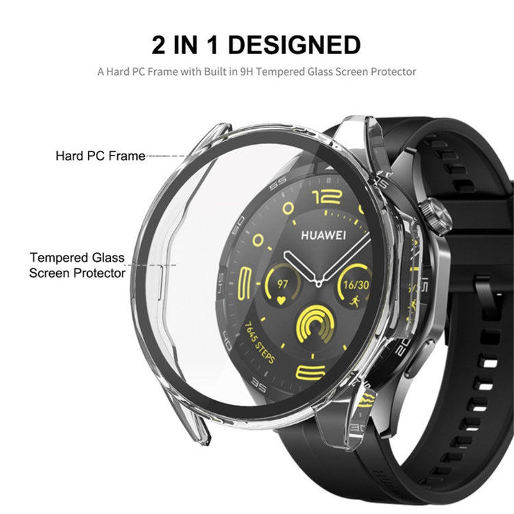 Rigtigt Flot Cover med Skærmbeskytter i Silikone passer til Huawei Watch GT 4 41mm - Grøn#serie_4