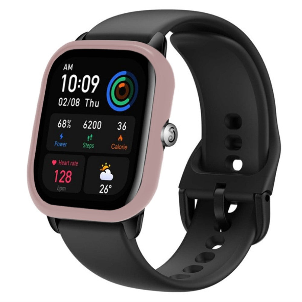 Beskyttende Silikone Bumper passer til Amazfit GTS 4 Mini - Pink#serie_5