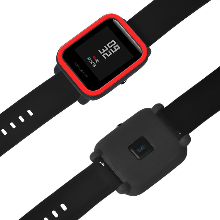 Beskyttende Silikone Universal Bumper passer til Amazfit Bip 1 / Amazfit Bip Lite - Rød#serie_2