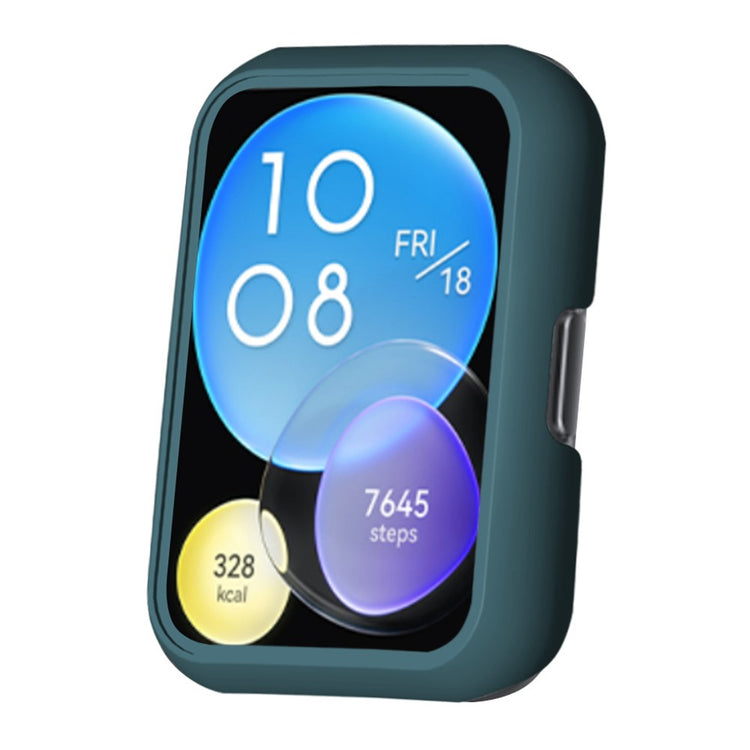 Hårdt Silikone Bumper passer til Huawei Watch Fit 2 - Grøn#serie_2