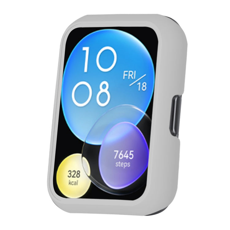 Hårdt Silikone Bumper passer til Huawei Watch Fit 2 - Hvid#serie_3