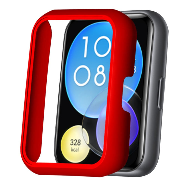 Hårdt Silikone Bumper passer til Huawei Watch Fit 2 - Rød#serie_4
