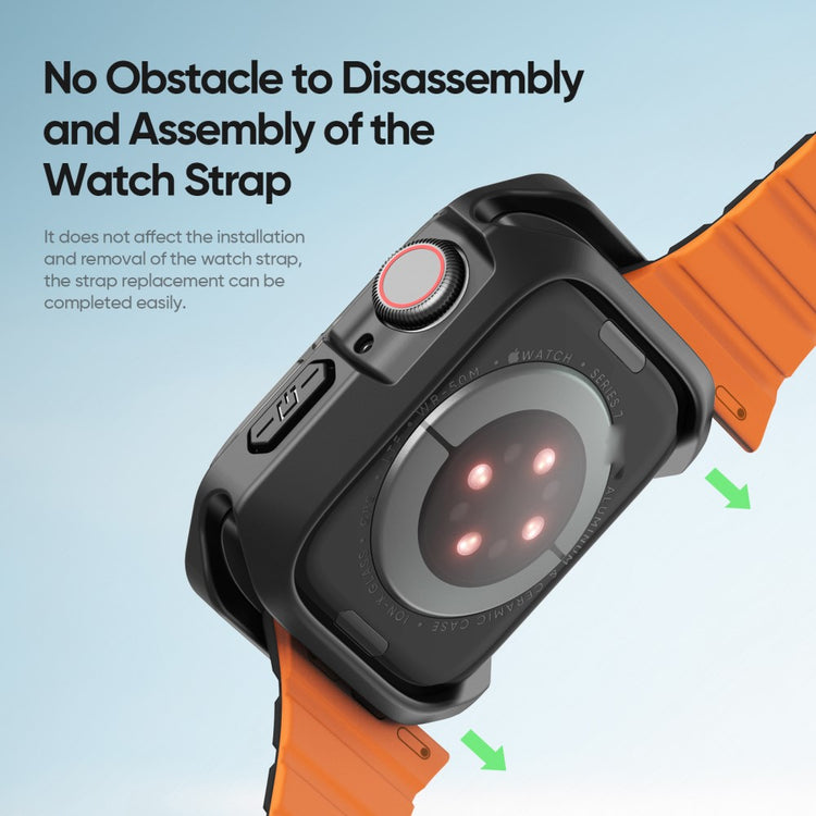 Meget Fint Silikone Cover passer til Apple Smartwatch - Sort#serie_2