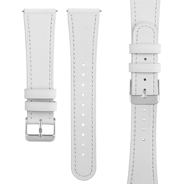 Helt Vildt Holdbart Ægte Læder Universal Rem passer til Smartwatch - Hvid#serie_2