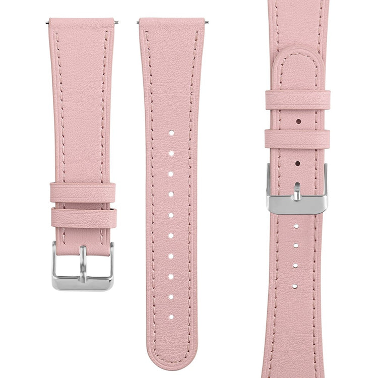 Helt Vildt Holdbart Ægte Læder Universal Rem passer til Smartwatch - Pink#serie_3