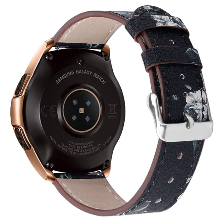Helt Vildt Holdbart Ægte Læder Universal Rem passer til Smartwatch - Sølv#serie_6