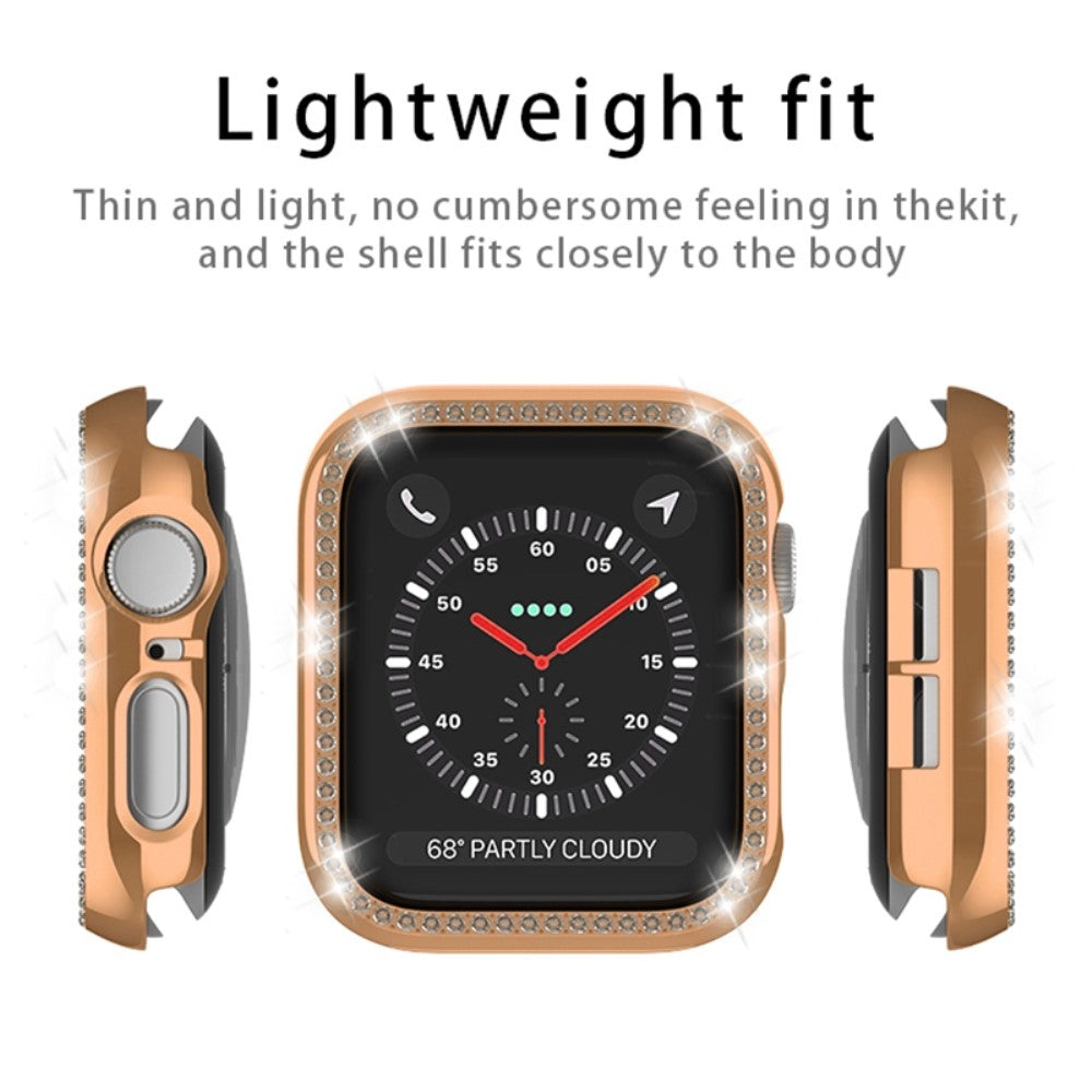 Smuk Rhinsten Og Glas Universal Rem passer til Apple Smartwatch - Gennemsigtig#serie_4