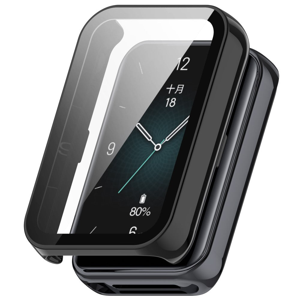 Incredibly Fashionable Honor Band 9 Cover with Screen Protector in Glass - Black#serie_1