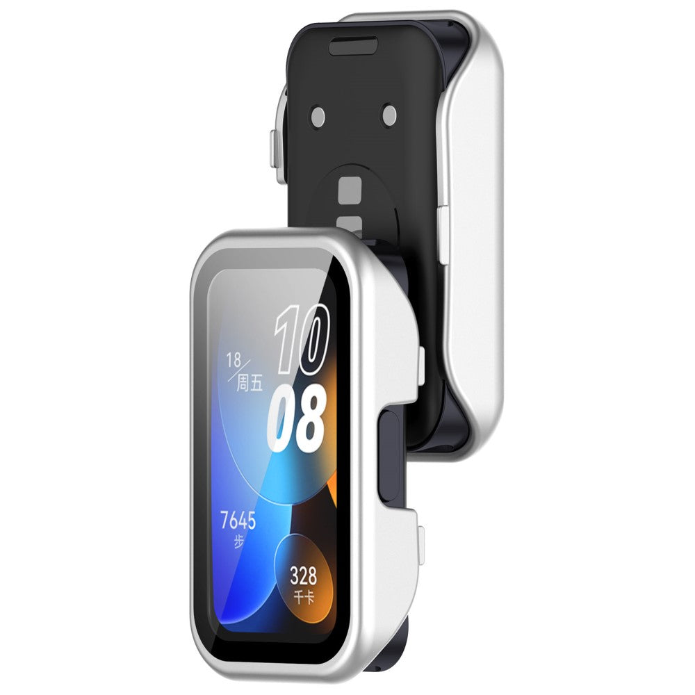 Super Good Huawei Band 8 / Huawei Band 9 Universel Cover with Screen Protector in Glass - Silver#serie_3