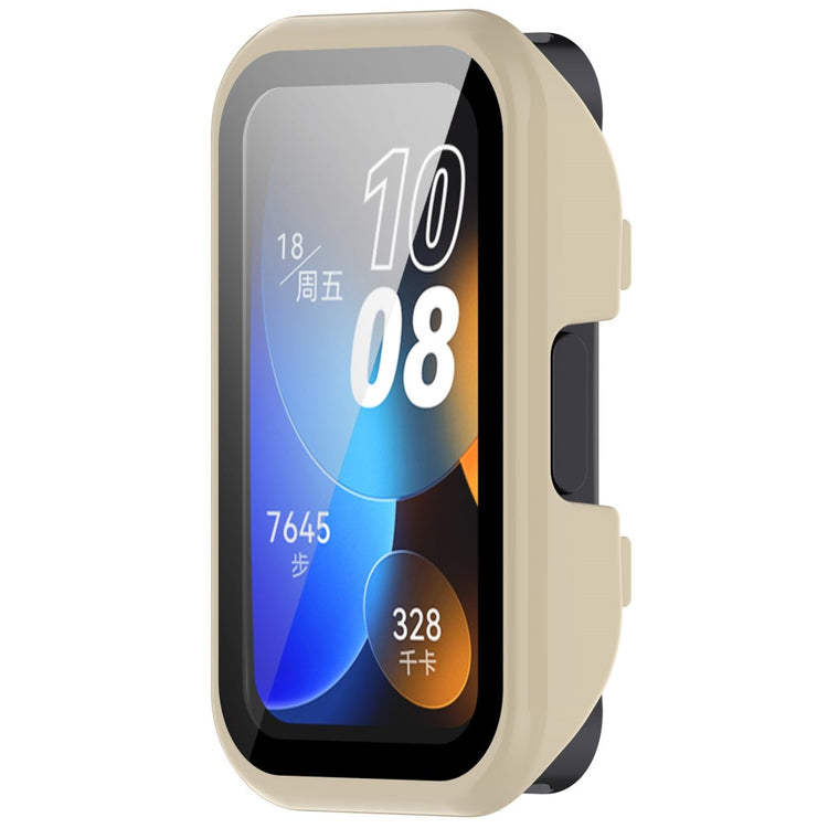 Super Good Huawei Band 8 / Huawei Band 9 Universel Cover with Screen Protector in Glass - Brown#serie_7