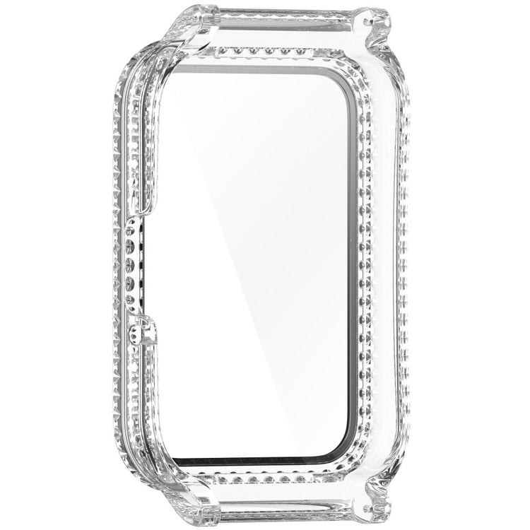 Mega Fashionable Samsung Galaxy Fit 3 Cover with Screen Protector in Rhinestone and Glass - White#serie_5