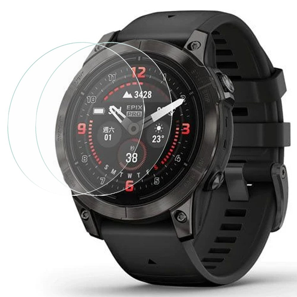 2-pack Garmin epix Pro (Gen 2) 47mm Tempered Glass Watch Screen Protector 2.5D Ultra Clear#serie_1