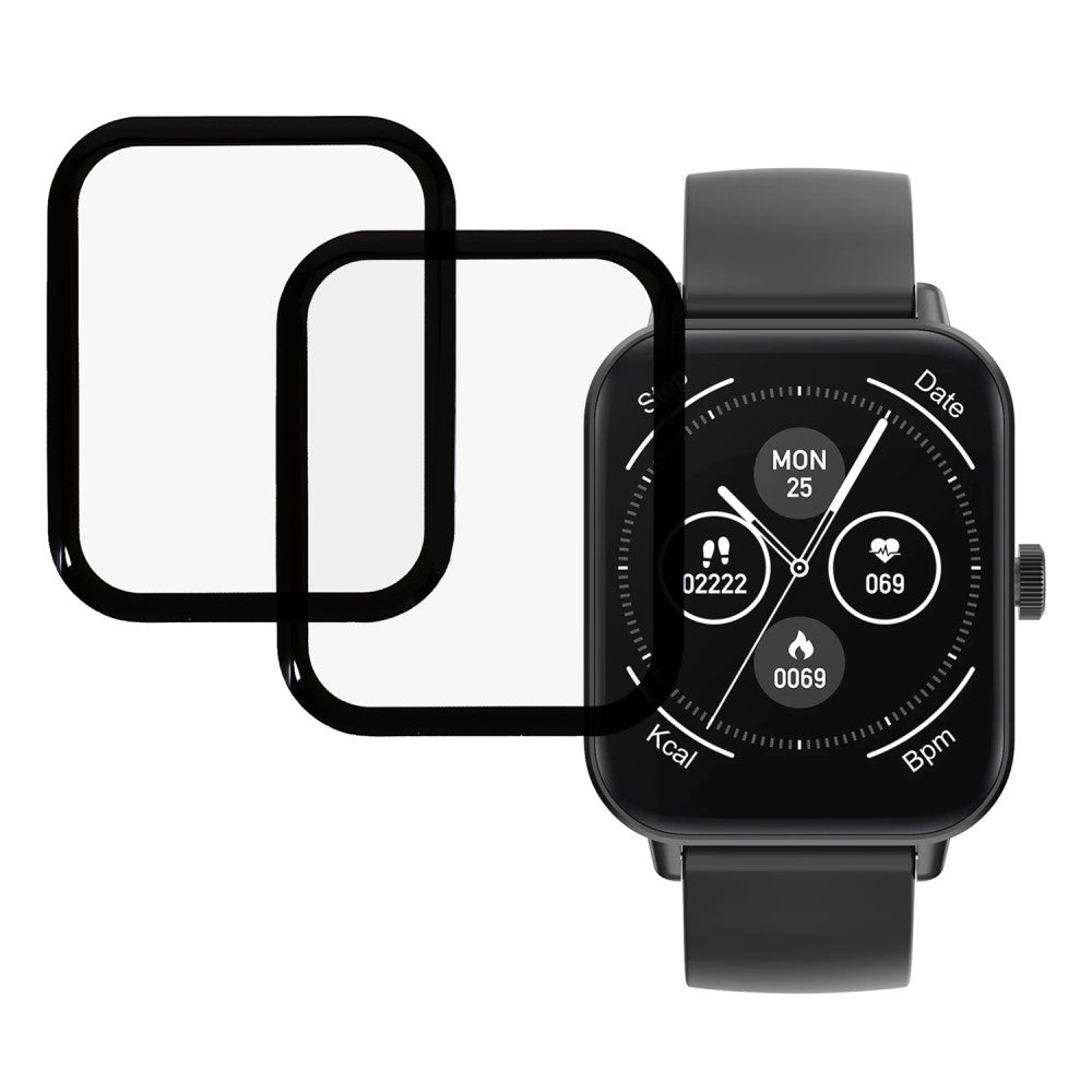 2-pack / Pack COLMI P81 Watch Screen Protector HD Clear Pliable Film (Black Edge) - Black#serie_1