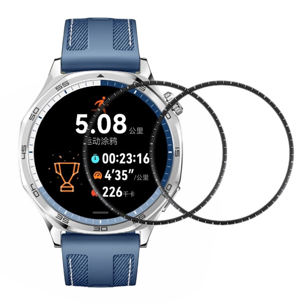 2Pcs / Pack Huawei Watch GT 5 46mm Watch Screen Protector HD Clear PMMA Film (Black Edge) - Black#serie_1