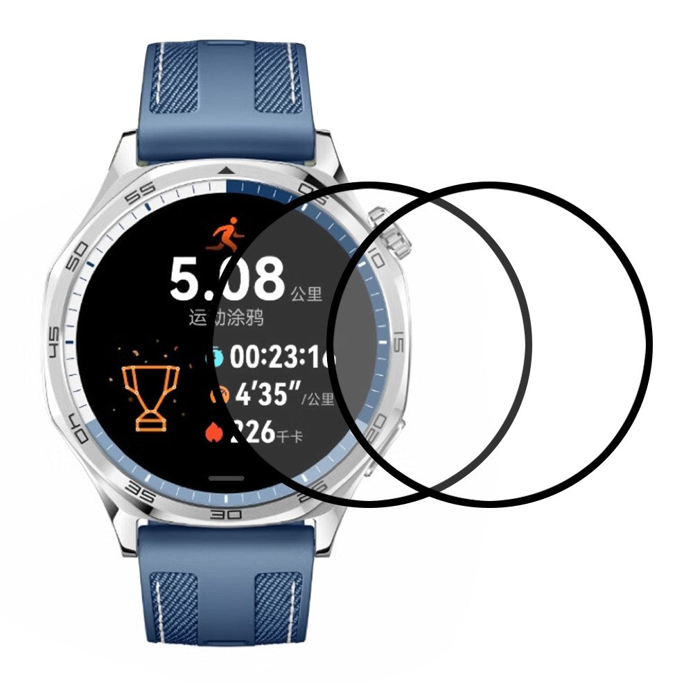 2Pcs / Pack Huawei Watch GT 5 41mm Watch Screen Protector HD Clear PMMA Film (Black Edge) - Black#serie_1