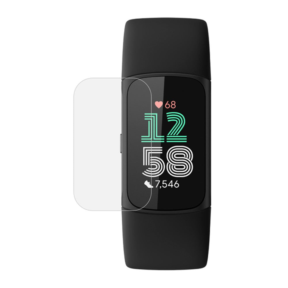 2stk Silikone Universal Skærmbeskytter passer til Fitbit Charge 6 / Fitbit Charge 5 - Gennemsigtig#serie_666