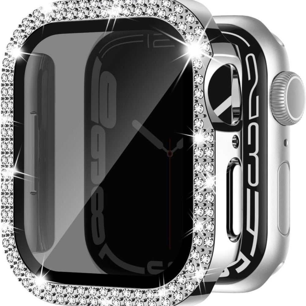 Incredibly Good Apple Smartwatch Universel Cover with Screen Protector in Rhinestone and Glass - Pink#serie_7