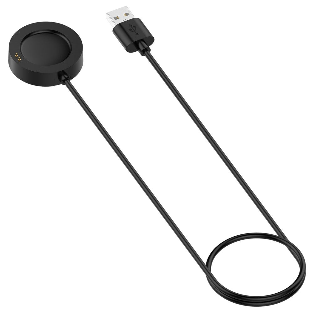 1m Silikone Magnetisk USB Opladningskabel passer til Xiaomi Smartwatch - Sort#serie_1