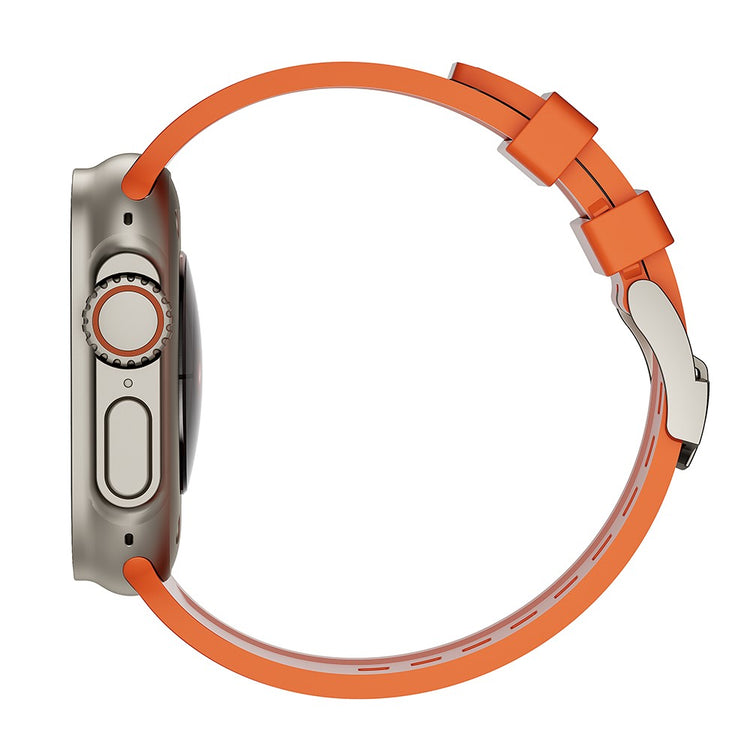 Klassisk Silikone Universal Rem passer til Apple Smartwatch - Orange#serie_1