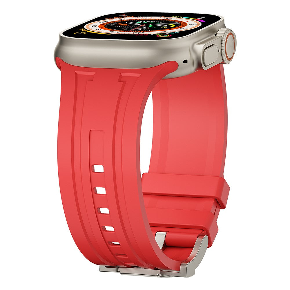 Klassisk Silikone Universal Rem passer til Apple Smartwatch - Rød#serie_2