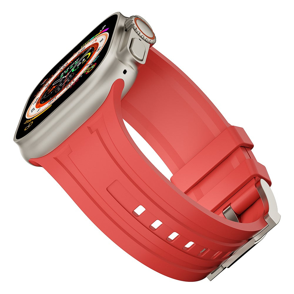 Klassisk Silikone Universal Rem passer til Apple Smartwatch - Rød#serie_2