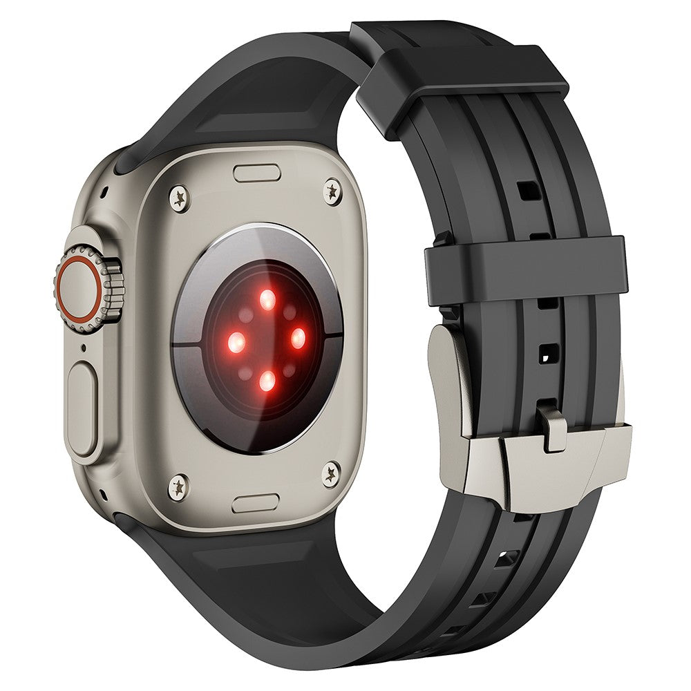 Klassisk Silikone Universal Rem passer til Apple Smartwatch - Sort#serie_3