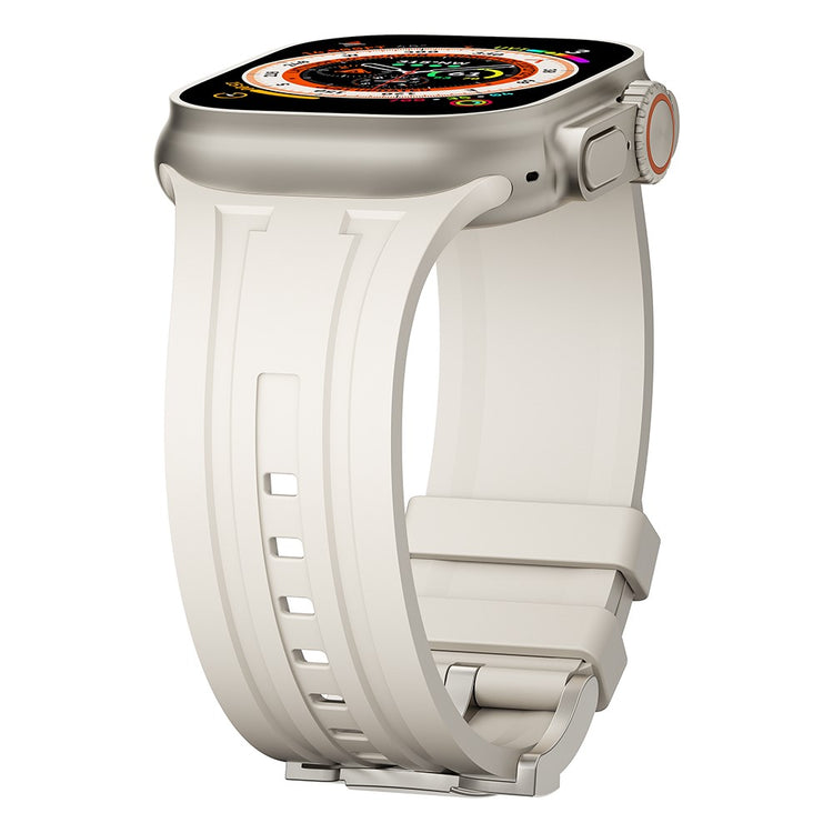Klassisk Silikone Universal Rem passer til Apple Smartwatch - Hvid#serie_4
