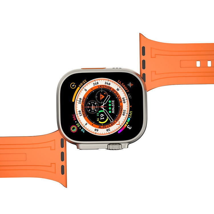 Alle Tiders Silikone Universal Rem passer til Apple Smartwatch - Orange#serie_1