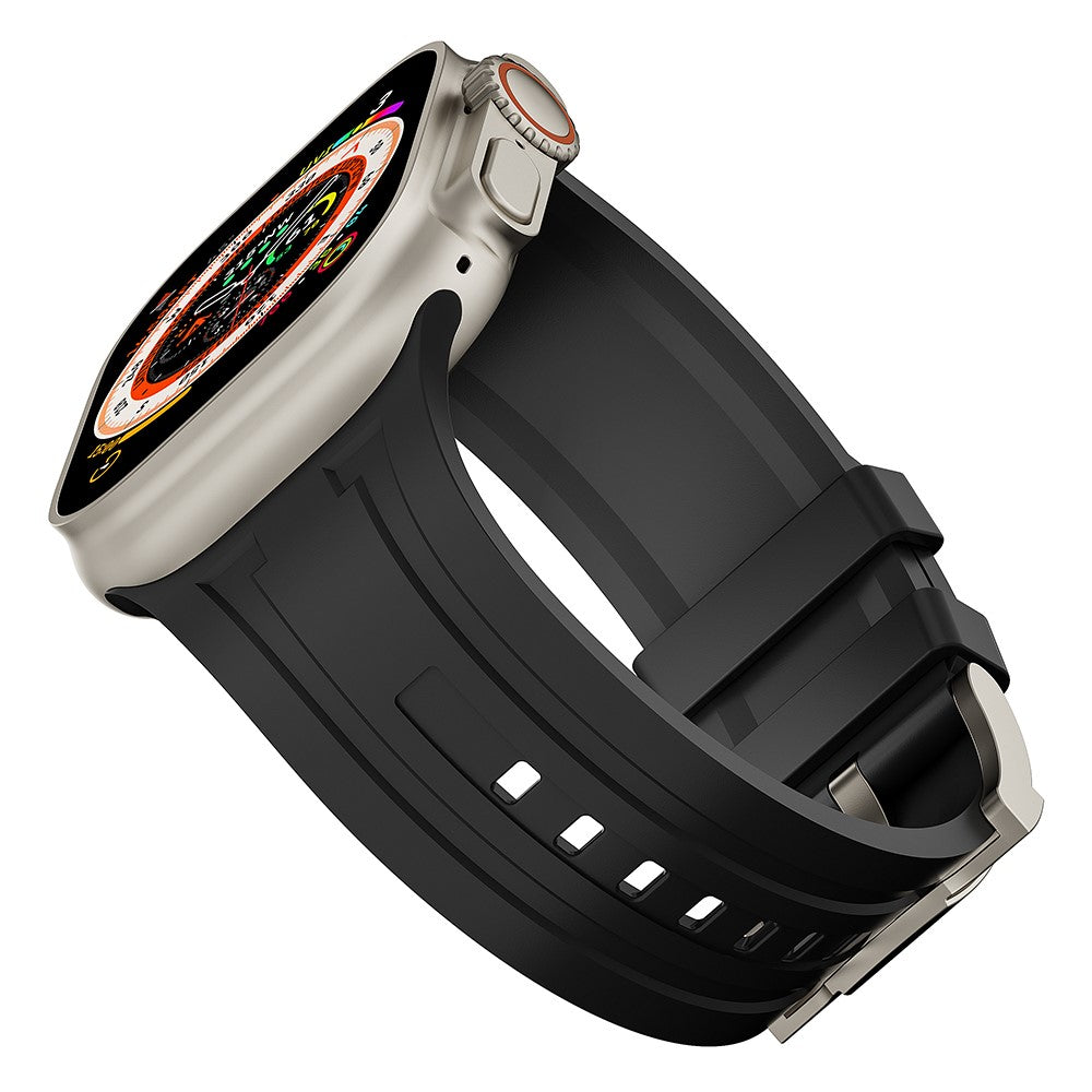 Alle Tiders Silikone Universal Rem passer til Apple Smartwatch - Sort#serie_3