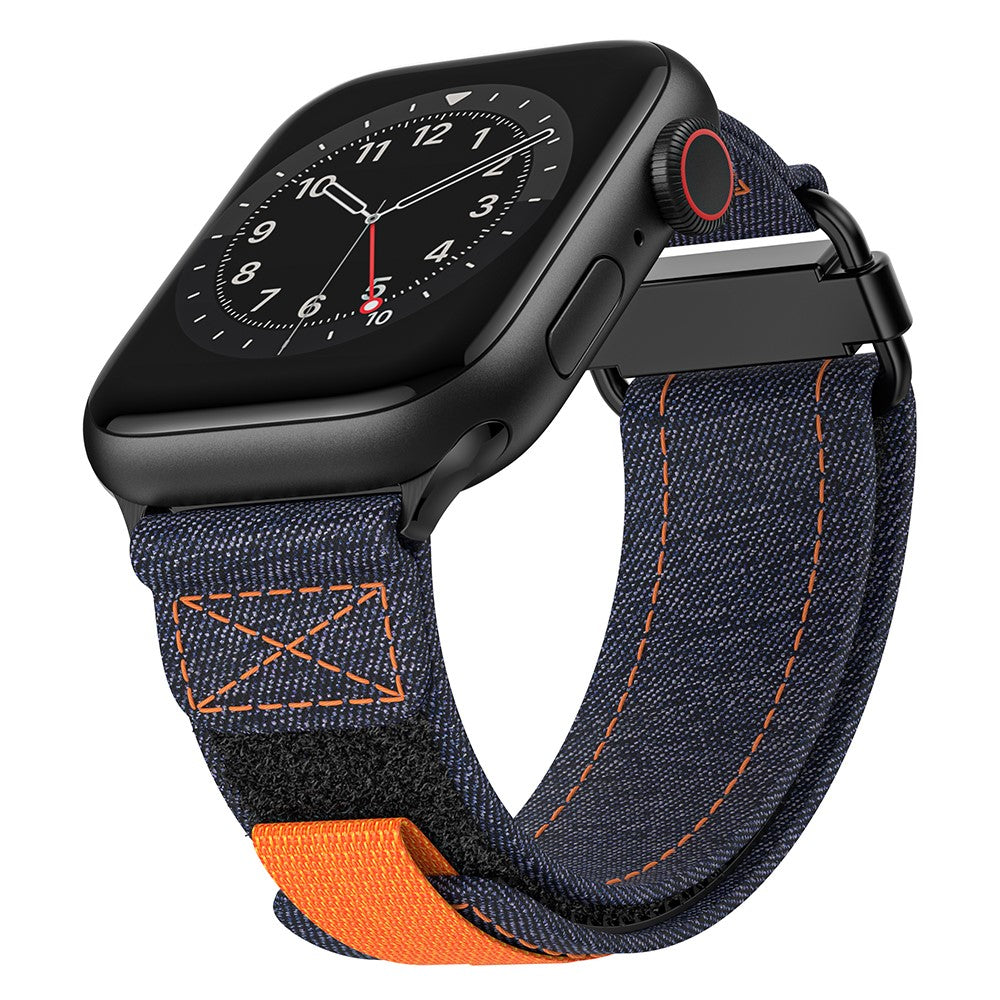 Mega Cool Nylon Universal Rem passer til Apple Smartwatch - Sort#serie_2