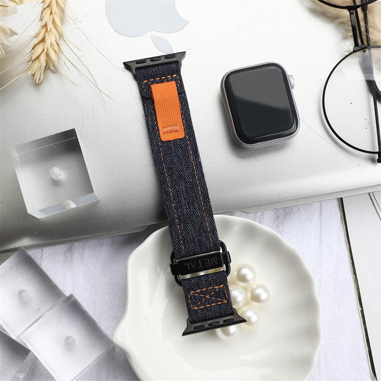 Mega Cool Nylon Universal Rem passer til Apple Smartwatch - Sort#serie_2
