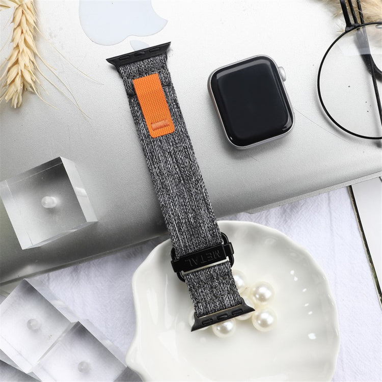 Mega Smuk Nylon Universal Rem passer til Apple Smartwatch - Sølv#serie_1