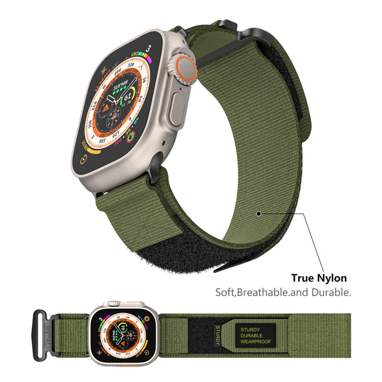 Helt Vildt Rart Nylon Universal Rem passer til Apple Smartwatch - Grøn#serie_3