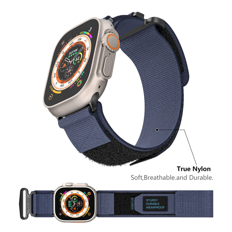 Helt Vildt Rart Nylon Universal Rem passer til Apple Smartwatch - Blå#serie_4