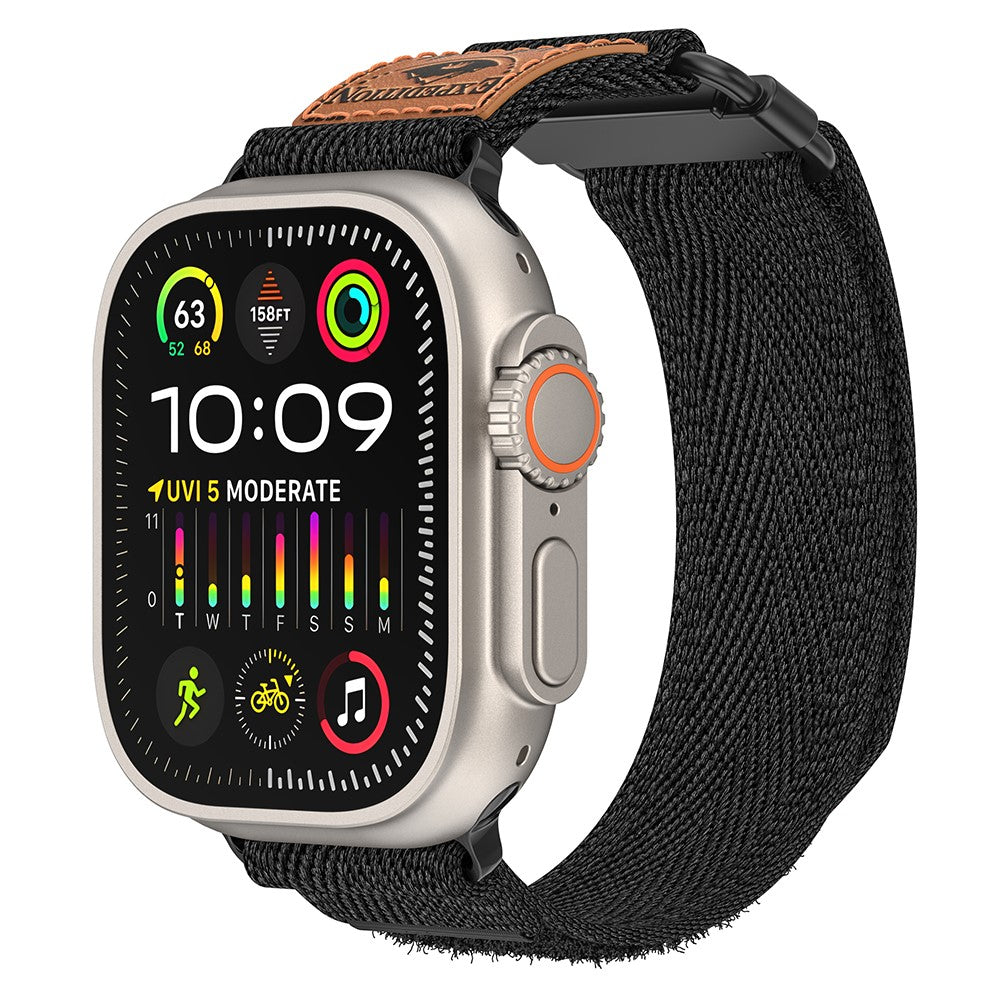 Vildt Skøn Nylon Universal Rem passer til Apple Smartwatch - Sort#serie_1