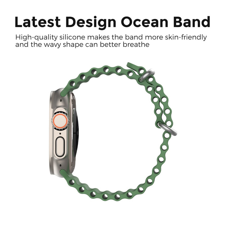 Remarkably Tough Apple Smartwatch Silicone Universel Strap - Green#serie_6