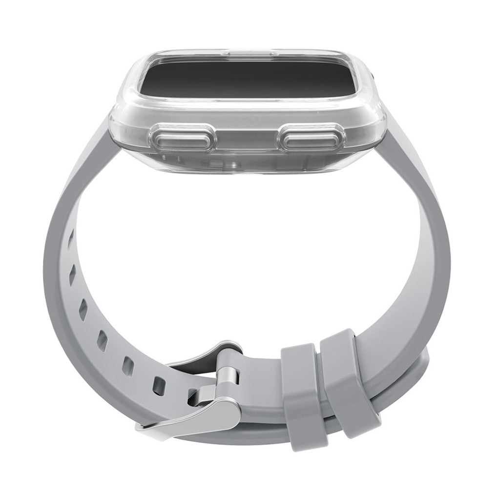 Mega Fint Fitbit Versa Silikone Cover - Sølv#serie_4