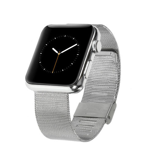 Helt vildt elegant Apple Watch Series 1-3 42mm Metal Rem - Sølv#serie_294