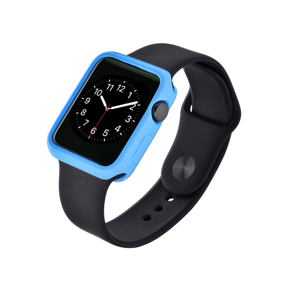 Mega hårdfør Apple Watch Series 1-3 42mm Silikone Rem - Blå#serie_5