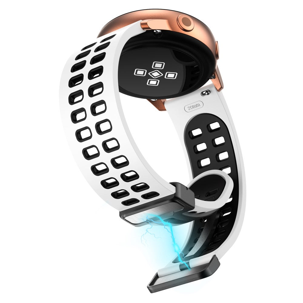 Alle Tiders Silikone Universal Rem passer til Smartwatch - Hvid#serie_2