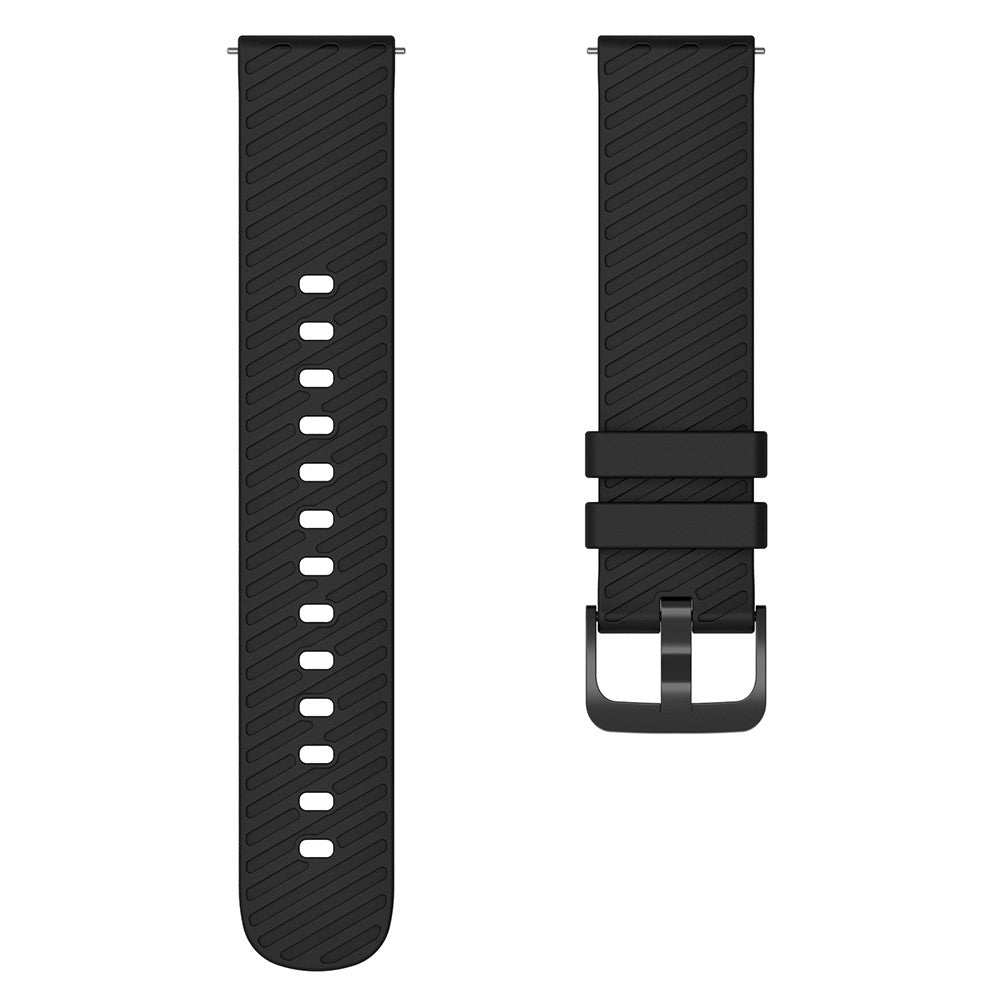 Rigtigt Sejt Silikone Universal Rem passer til Smartwatch - Sort#serie_4