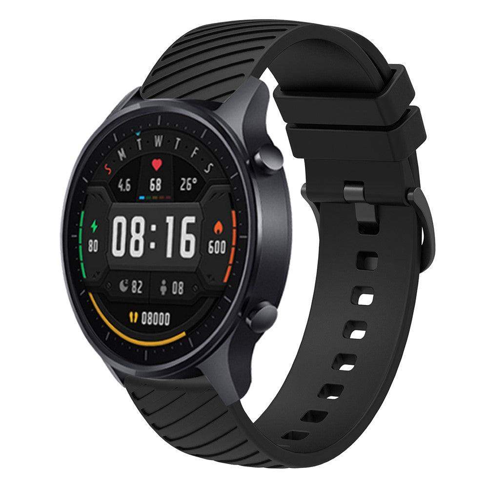 Cool Silikone Universal Rem passer til Smartwatch - Sort#serie_6