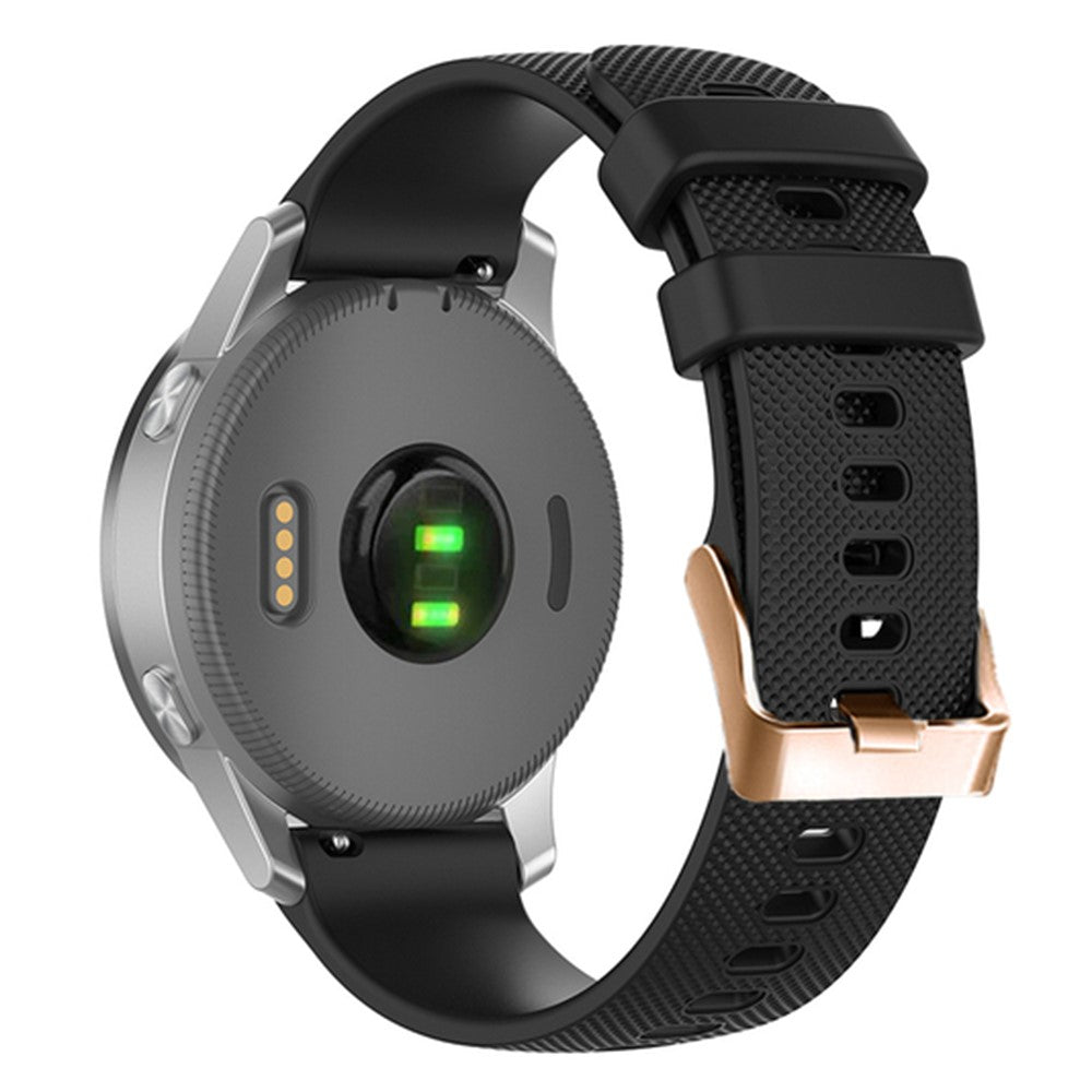 20mm Universal texture pattern silicone strap - Black#serie_1