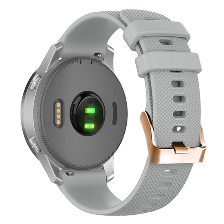 Rigtigt Slidstærk Silikone Universal Rem passer til Smartwatch - Sølv#serie_5