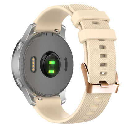 20mm Universal texture pattern silicone strap - Beige#serie_8