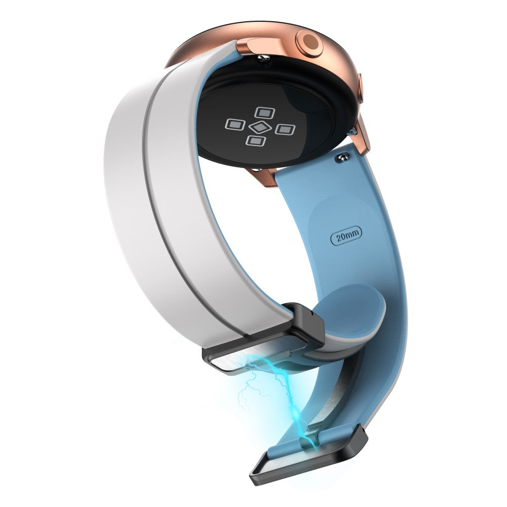 Vildt Nydelig Silikone Universal Rem passer til Smartwatch - Hvid#serie_3