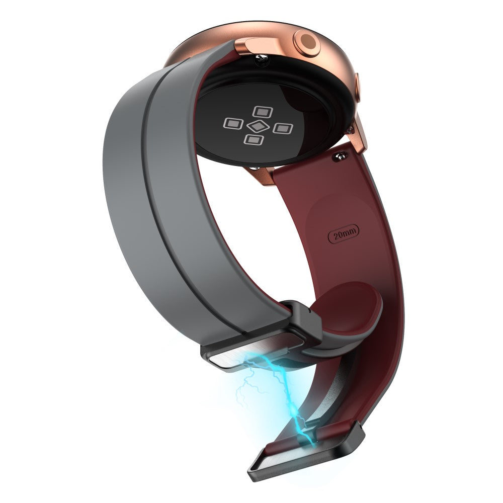 Vildt Nydelig Silikone Universal Rem passer til Smartwatch - Sølv#serie_8